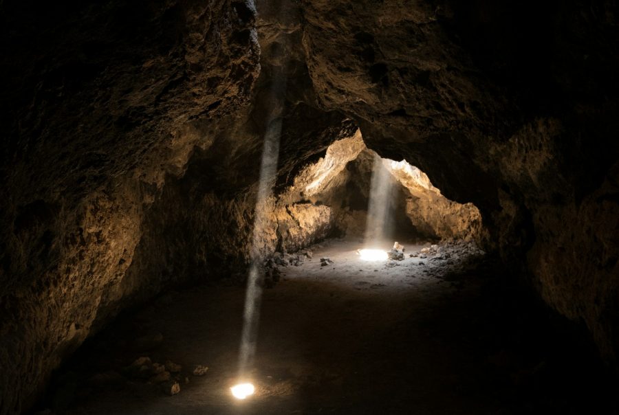photo of light towards inside of cave
