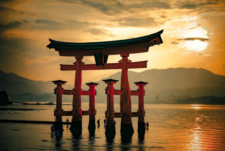 red Itsukushima Torii