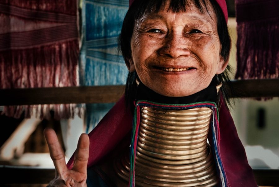 man in red and black hoodie